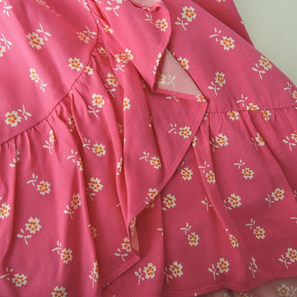 J Crew Re-Imagined Dress faux wrap pink floral - Picture 10 of 12